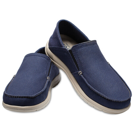 CROCS卡骆驰男鞋百搭舒适乐福鞋一脚蹬套脚低帮休闲鞋204834 Navy / Cobblestone 7