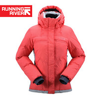 Running river奔流女士保暖棉服冬季户外时尚双板滑雪服外套L4994N 西瓜红色158 L40