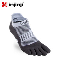 injinji 五指袜 短筒常规厚度男女 跑步徒步吸汗运动分脚趾 灰色 M