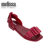 melissa 梅丽莎2020春夏新品方扣装饰个性简约鞋面女士凉鞋32687 红色 8 内长245mm