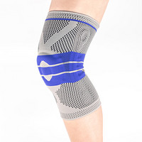 专业运动护膝篮球足球羽毛球装备男女半月板关节健身跑步膝盖 深灰紫 XL 适合150~180斤