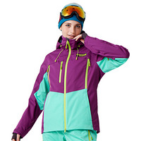 Running river奔流极限 女式防水透气保暖专业款修身双板滑雪服夹克上衣N7452N 358紫色 S