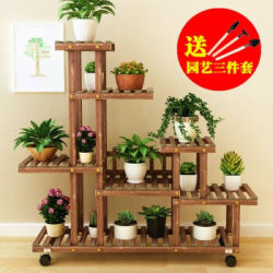 阳台花架室内花盆置物架实木