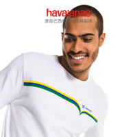 Havaianas哈唯纳Br Onda夏季新2020纯棉T恤男吸汗短袖 0001-本白色 XL