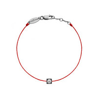 REDLINE红绳女士饰品手链绳状首饰镶嵌方形钻石精致优雅气质百搭 黑金 15.5cm