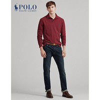 Ralph Lauren/拉夫劳伦男装 经典款定制修身长袖Polo衫11336 B46-紫红色 XL