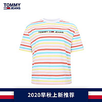 TOMMY JEANS 女装2020早秋条纹短袖T恤 DW0DW08459