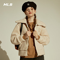 MLB官方 男女棉服夹克衫羊羔绒NY宽松立领外套时尚秋冬新款JPF3