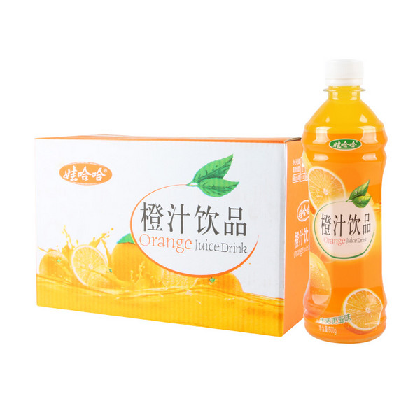 商品t娃哈哈果汁饮料500ml*15瓶橙汁葡萄水蜜桃哇哈哈多口味奶饮料