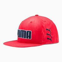 PUMA彪马男女棒球帽遮阳帽平檐六面板结构Logo徽标856193 Red/Navy OSFA