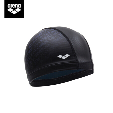 arena阿瑞娜双材质舒适护耳硅胶泳帽 时尚印花泳帽男女通用 WHT