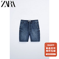ZARA新款 男装 水洗牛仔布软质休闲短裤 08235350407