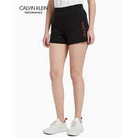 CK Performance 2020春夏款女装 纯棉针织休闲运动短裤4WS0S876 007-黑色 M