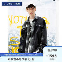 Lilbetter衬衫男秋季2020新款长袖格子衬衣潮牌翻领男士格纹上衣