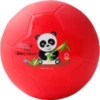 费雪(Fisher Price)儿童玩具球 宝宝健身运动球小皮球户外充气拍拍球小孩礼物熊猫红色F6001-4