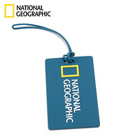 国家地理National Geographic挂牌吊牌可挂双肩包书包拉杆箱硅胶材质 青绿色