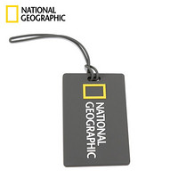 国家地理National Geographic挂牌吊牌可挂双肩包书包拉杆箱硅胶材质 深灰色