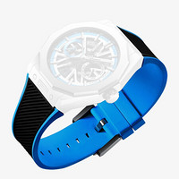 BONEST GATTI 布加迪 手表带硅胶 表带一条（单独拍下无效） A1极速蓝胶带