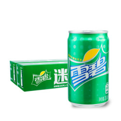 雪碧sprite柠檬味汽水碳酸饮料200ml24罐整箱装迷你摩登罐可口可乐
