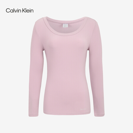 CK Underwear 2020秋冬款 女装大圆领休闲时尚保暖内衣 QS6517AD 7ZH-粉色 L