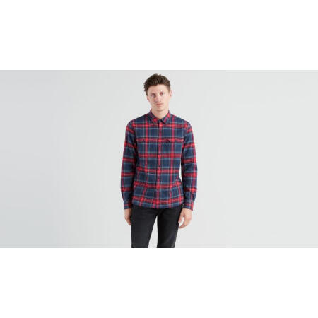 Levi's李维斯男款衬衫上衣长袖格子棉质舒适保暖195730088 Dress Blues Plaid 2XL