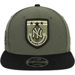 商品mlb男女棒球帽new york yankees平檐军绿色可调节遮阳帽运动帽