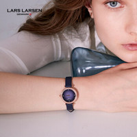 LARSLARSEN渐变灰镶钻小灰表  小众轻奢品牌拉尔森简约气质手表女  LW182RDR-RBlueSL10