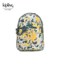 kipling男女大容量电脑背包 旅行包书包双肩包|BACKPACK KI7214迷彩地图印花