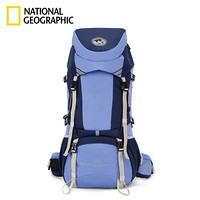 国家地理National Geographic登山包背包户外旅行包防泼水双肩包轻便徒步背包60L 蓝色