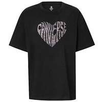 CONVERSE 匡威 女子 CONVERSE WOMENS HEART REVERSE PRINT TEE 短袖 10018940-A01 M码