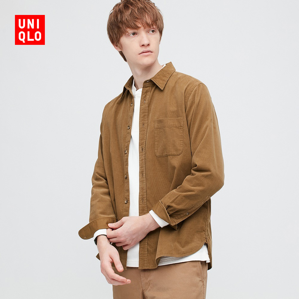 优衣库 男装 灯芯绒衬衫(长袖) 428970 uniqlo
