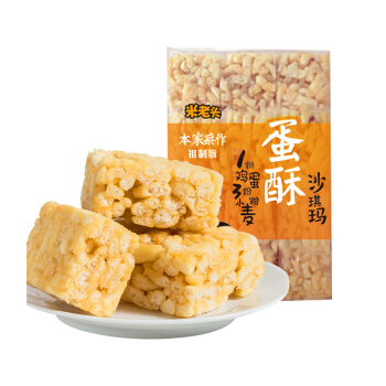 米老头 蛋酥沙琪玛300g 萨其马休闲零食饼干蛋糕早餐*10件