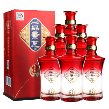 景芝52度500ml6瓶一品景芝红淡雅整箱口感芝麻香型白酒高度官方旗舰店