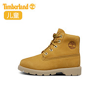 Timberland添柏岚大童新款童鞋休闲皮革6寸高帮靴|A27C9