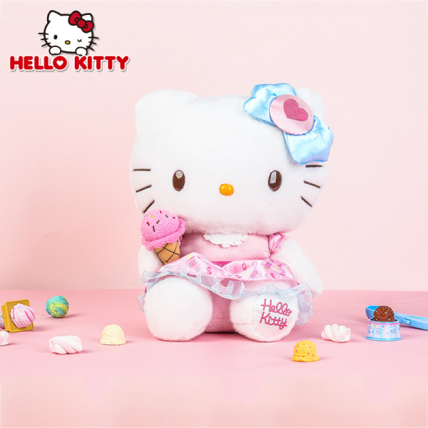 hellokitty凯蒂猫毛绒公仔玩具冰淇淋系列长毛绒玩偶礼物