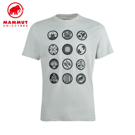 Mammut 猛犸象 Massone 男士运动户外登山休闲亲肤创意印花短袖T恤 1017-00951 路灰色 M