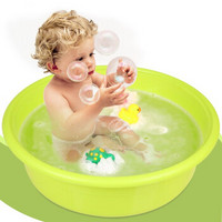 茶花浴盆加大号婴儿洗澡盆儿童澡盆塑料脸盆圆形洗衣盆1个装 大号-58CM-绿色