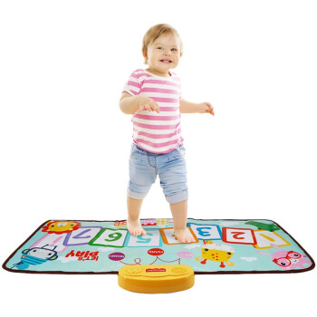 费雪(Fisher Price)宝宝跳舞毯 婴幼儿童游戏毯早教乐器音乐垫室内健身脚踩数字玩具GMFP014