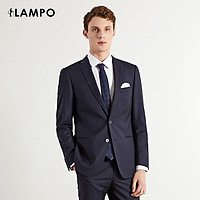 LAMPO/蓝豹全季全羊毛深蓝女衣呢超修身男士商务西装套装西服上衣