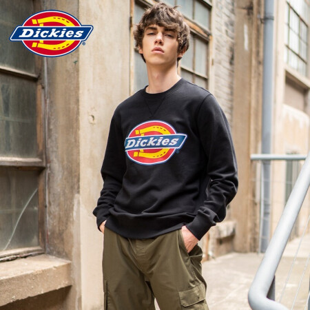 Dickies FW20秋冬卫衣 多色logo 圆领卫衣 卫衣男 秋冬 休闲上衣 DK006861 黑色 L