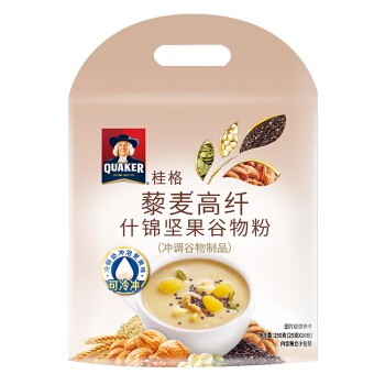 中国台湾 桂格（QUAKER）藜麦高纤什锦坚果谷物粉 冲饮谷物早餐代餐粉 250g