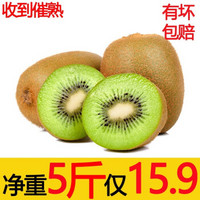 陕西绿心猕猴桃大果单果100-120克 净重5斤24个左右 新鲜水果奇异果生鲜自营