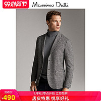 春夏折扣 Massimo Dutti 男装 新款羊毛人字纹修身西装外套 02040251802