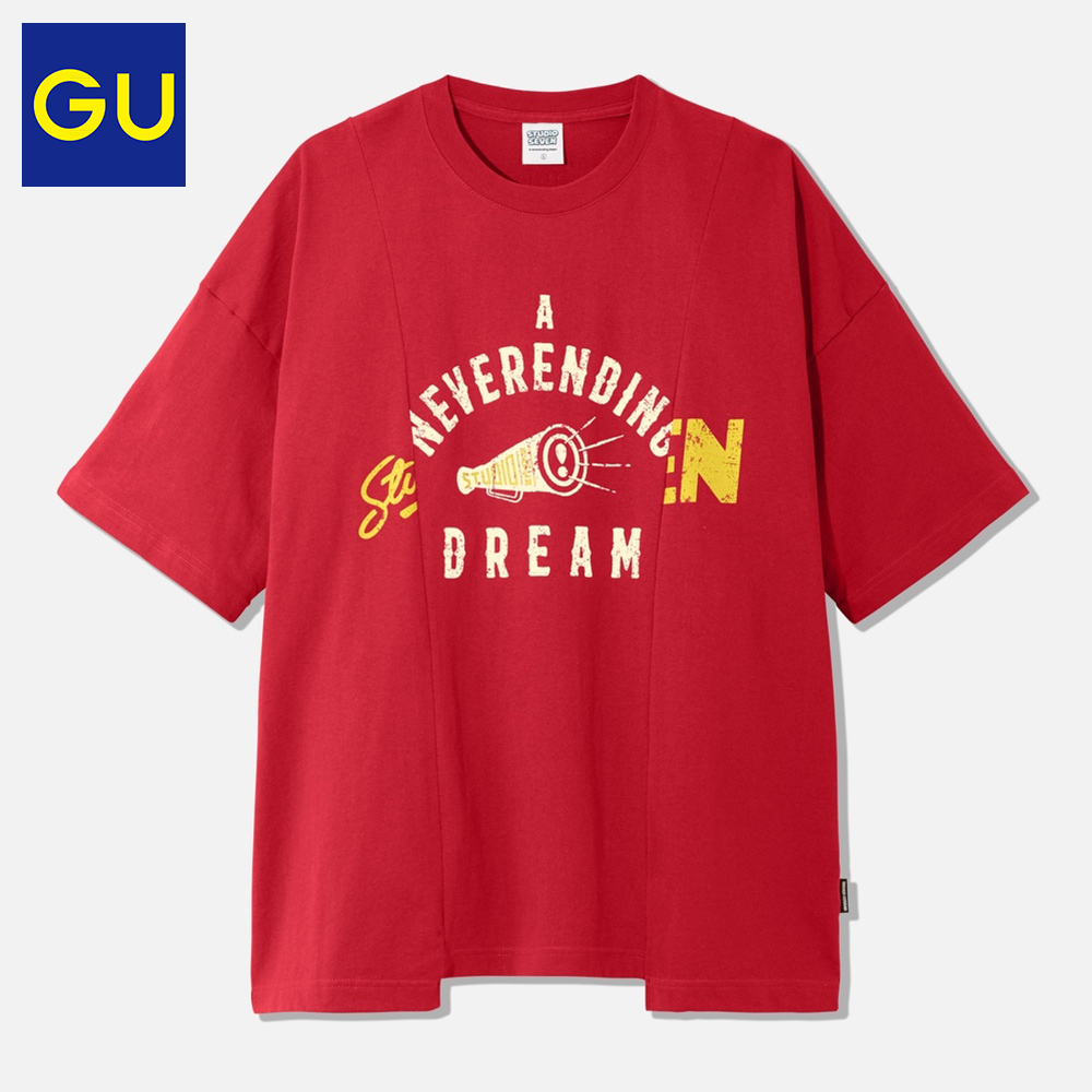 GU极优男装宽松T恤(5分袖)STUDIO SEVEN联名款2020新款纯棉326266