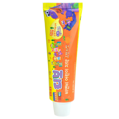 保宁婴幼儿口腔护理清洁牙膏橙子味90g 儿童水果味牙膏适合4岁以上