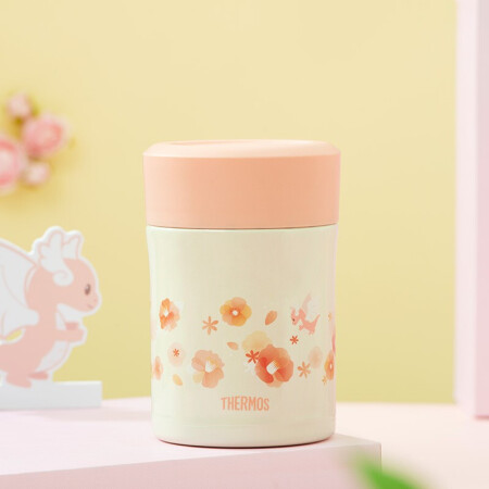 THERMOS膳魔师朱一龙同款山茶花系列保温杯焖烧杯神秘花园主题款套装TCLA-470S-OR(FL II) 山茶花-焖烧罐