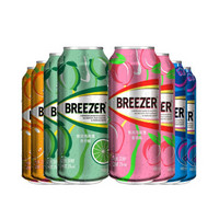 百加得冰锐（Breezer）洋酒 3°朗姆预调鸡尾酒 缤纷四口味套装 蓝莓口味8罐装 *3件