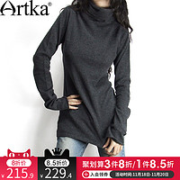 Artka阿卡2020秋冬新款复古100%全羊毛上衣修身保暖高领打底毛衣 *3件