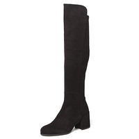 斯图尔特·韦茨曼 STUART WEITZMAN SW 女士黑色绒面革时尚长筒过膝靴 ALLJACK SUEDE BLACK 36 NN