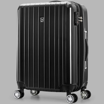 爱华仕（OIWAS）行李箱男女拉杆箱 时尚潮流旅行箱6182  密码锁飞机轮 28英寸黑色